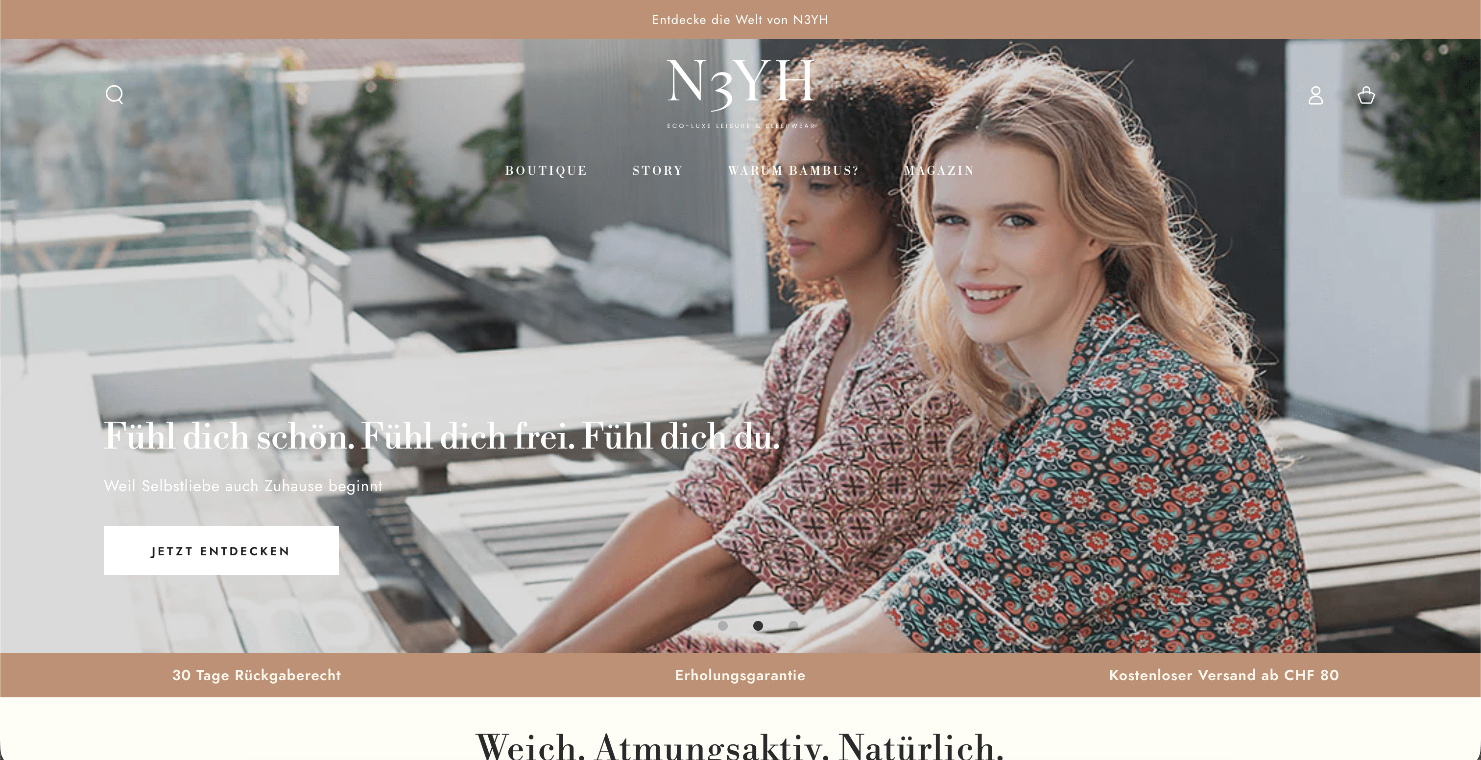 N3YH · D2C Lifestyle · Shopify mit Custom Theme