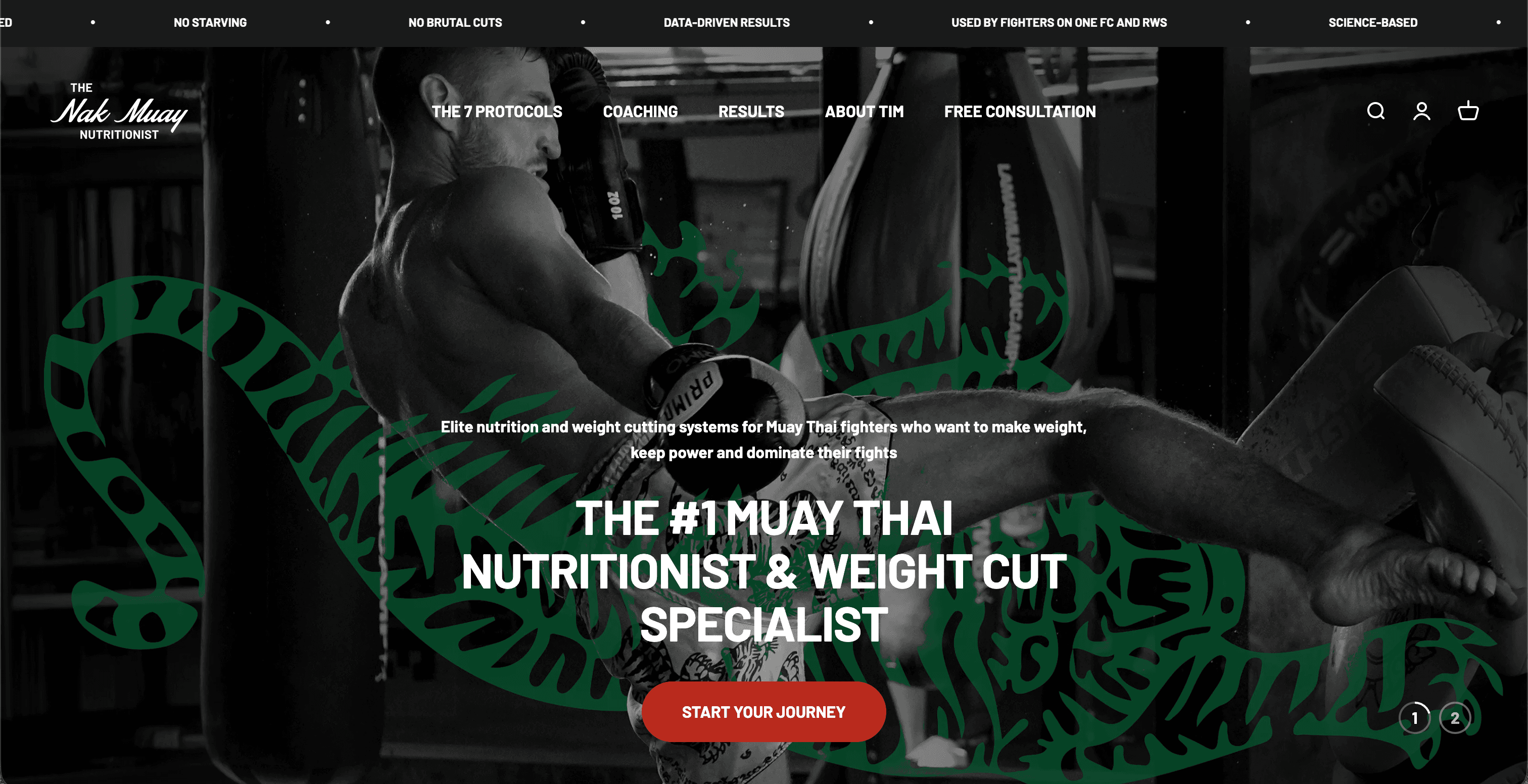 The Nak Muay Nutritionist · D2C Sport-Nutrition · Shopify mit Persona-driven Funnel